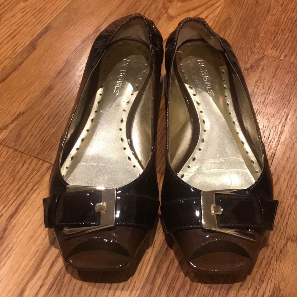 BCBGirls Peep Toe Flat
